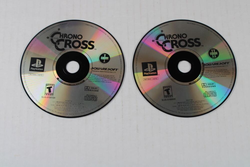 Chrono Cross (Sony PlayStation 1, 2000, PS1) Authentic, both game discs, tested